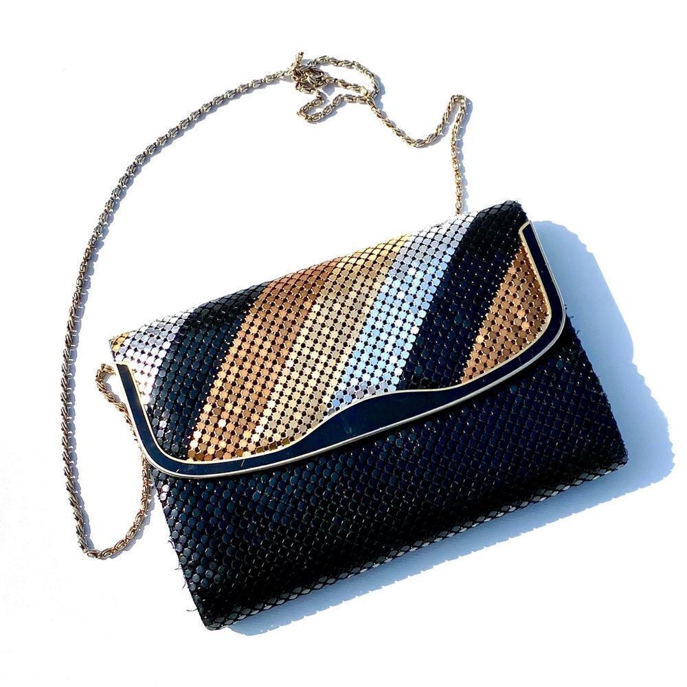 Vintage 80s Metal Mesh Cocktail Bag in Wonderful Condition